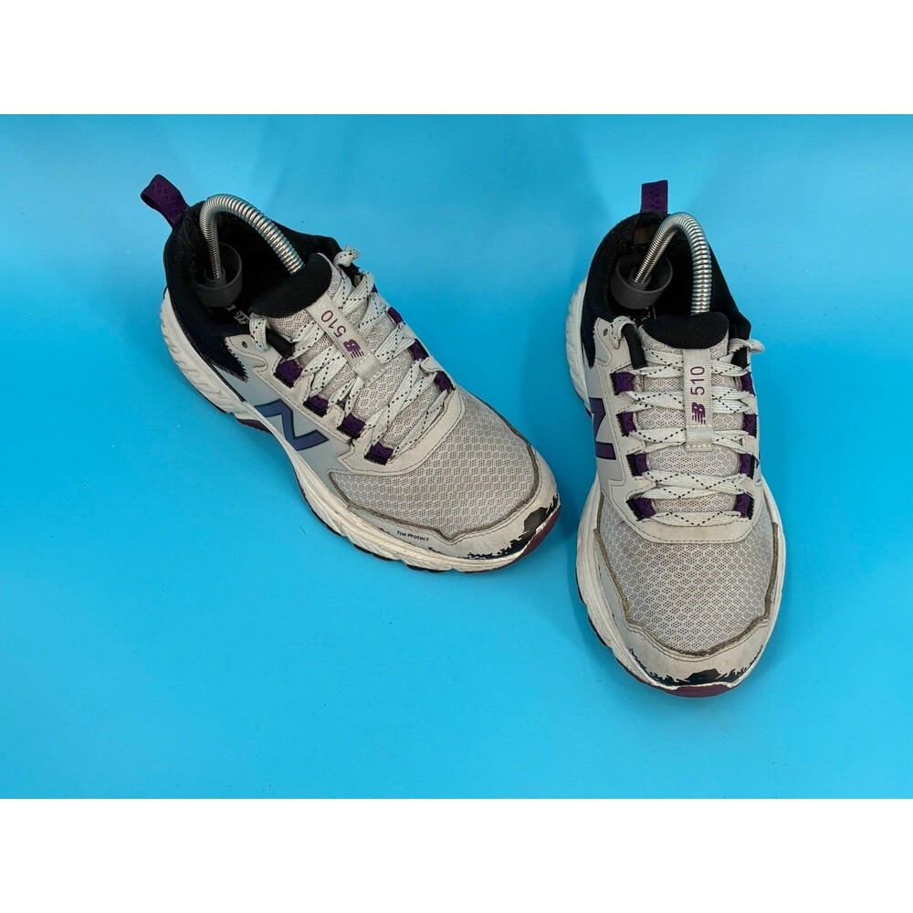 New Balance 510 V5 Womens Size 8 Gray Purple Trail Running Hiking Shoes